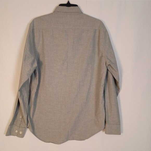 RVCA Mens Slim Fit Long Sleeve Oxford Shirt Gray Cotton Button Down Size L - Picture 5 of 10